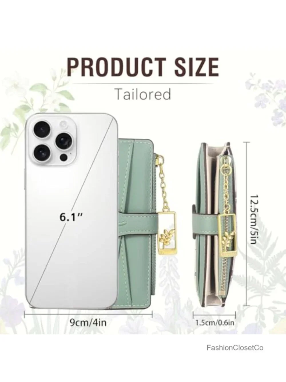 RFID Blocking PU Leather Bifold Wallet with Coin Zipper Pocket & ID Window